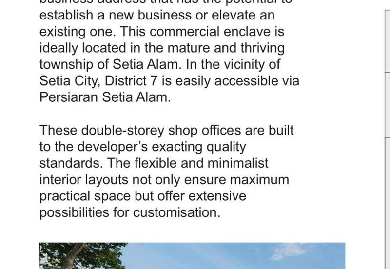 Double Storey ShopLot @ Shah Alam for Rent