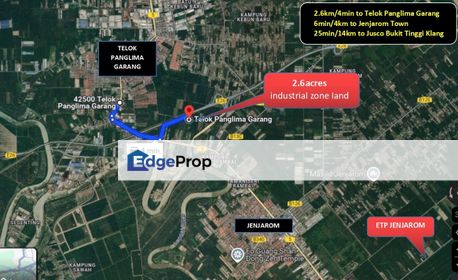 2.6 acres industrial zone Telok panglima garang, Selangor, Telok Panglima Garang