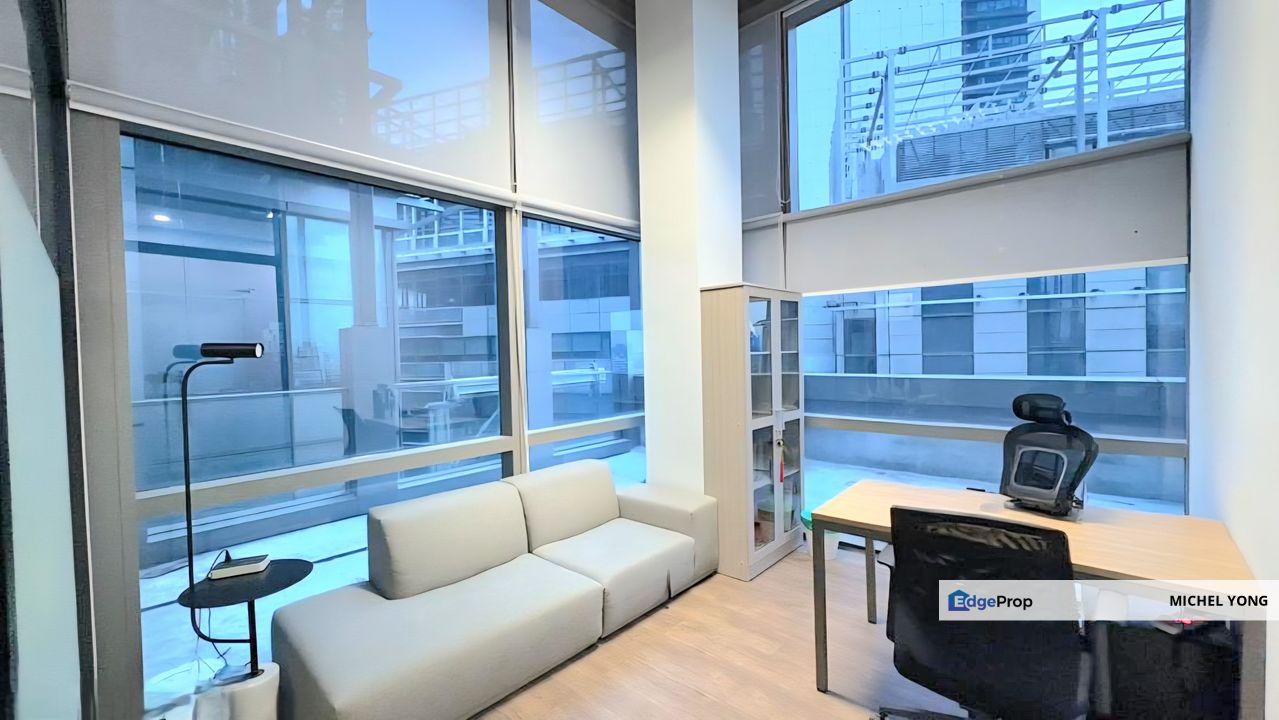 Boutique office KL Eco City 2191sf fully furnished office for rent walk to LRT KTM MSC zone Green building, Kuala Lumpur, Bangsar