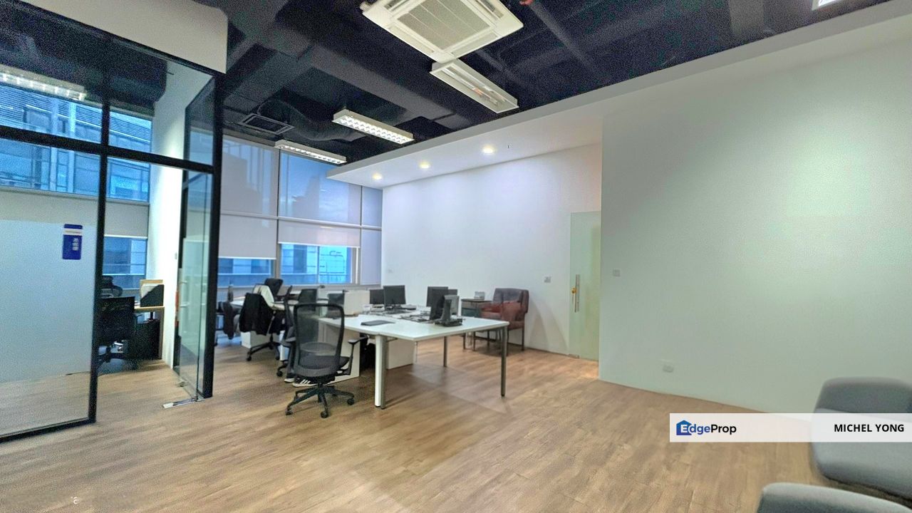 Boutique office KL Eco City 2191sf fully furnished office for rent walk to LRT KTM MSC zone Green building, Kuala Lumpur, Bangsar