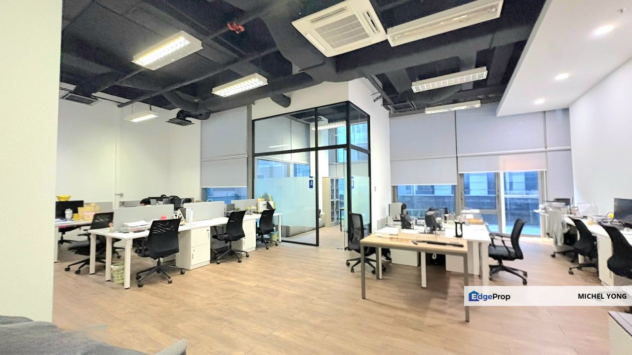 Boutique office KL Eco City 2191sf fully furnished office for rent walk to LRT KTM MSC zone Green building, Kuala Lumpur, Bangsar
