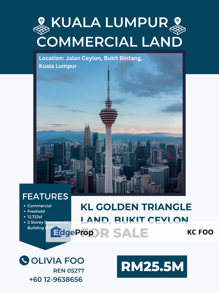 Kuala Lumpur Freehold Commercial Land @ Bukit Ceylon, Bukit Bintang , Kuala Lumpur, Bukit Bintang