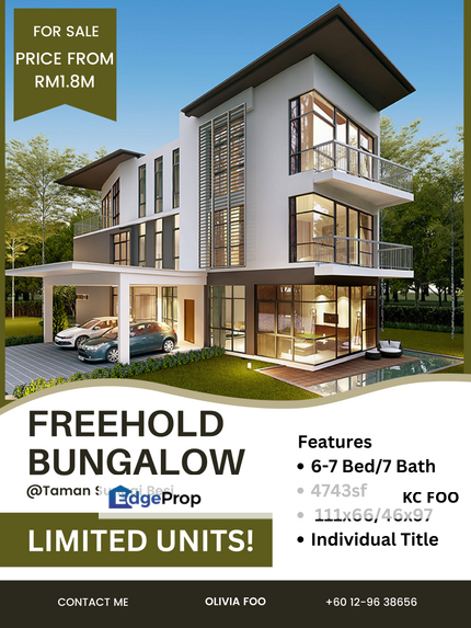 The Mines Freehold Bungalow @ Taman Sungai Besi Indah, Seri Kembangan, Selangor, Seri Kembangan