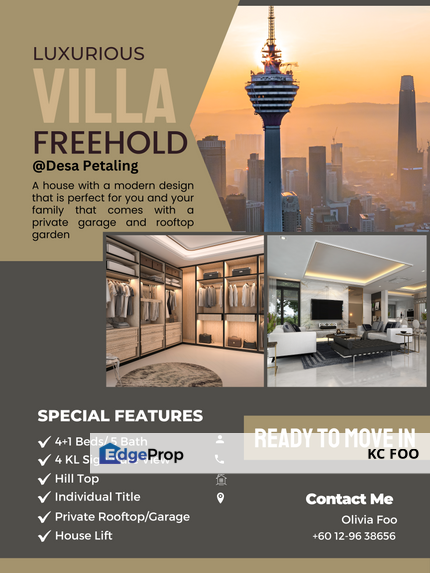 Luxurious Freehold Semi-D (KL View) @Desa Petaling, Kuala Lumpur, Kuala Lumpur, Desa Petaling