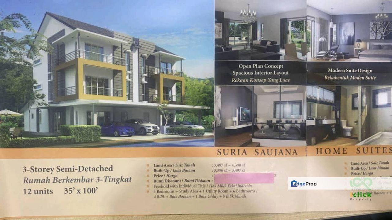Kajang Taman Saujana Suria 3 Storey Semi D For Sale, Selangor, Kajang