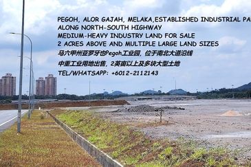 Alor Gajah Melaka 2ac to 10ac Freehold Medium Heavy Industry Land For Sale 马六甲永久产权中-重型工业土地出售