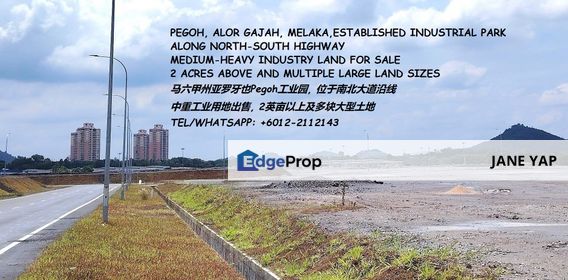 Alor Gajah Melaka 2ac to 10ac Freehold Medium Heavy Industry Land For Sale 马六甲永久产权中-重型工业土地出售, Melaka, Alor Gajah