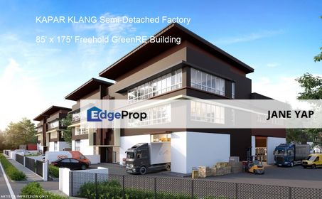 Kapar Klang Semi Detached Factory For Sale Near WCE Interchange, Selangor, Klang