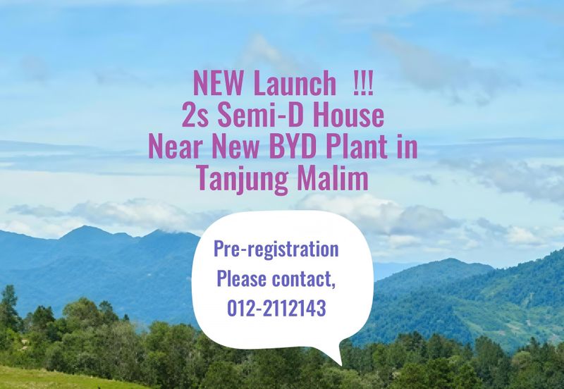Tanjung Malim New Semi-Detached House Pre-Launch!!!