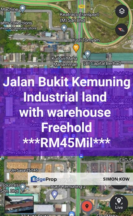 Jalan Bukit Kemuning, Shah Alam, Selangor, Industrial Land with Warehouse for Sale, Selangor, Shah Alam