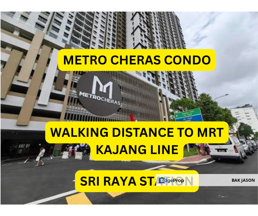 🚄  LRT STATION Condo Metro cheras | 50m Covered Walk to Sri Raya MRT | Freehold | 2-Bed 2-Bath, Selangor, Cheras