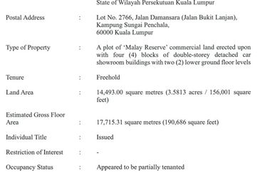 Jalan Damansara, Commercial Land with Building