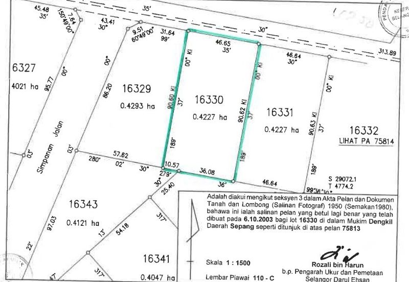 Agricultural Land Bangi Dengkil with potential development