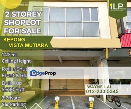 Kepong Vista Mutiara Shop For Sale , Kuala Lumpur, Kepong
