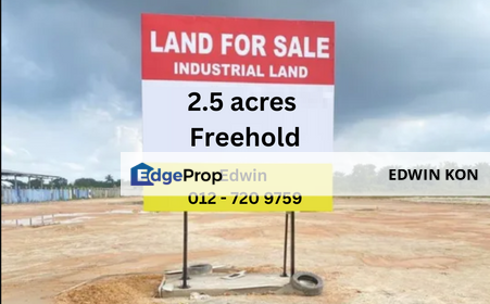 Limited Ijok 2.5 acres Industrial Land for Sale , Selangor, Kuala Selangor