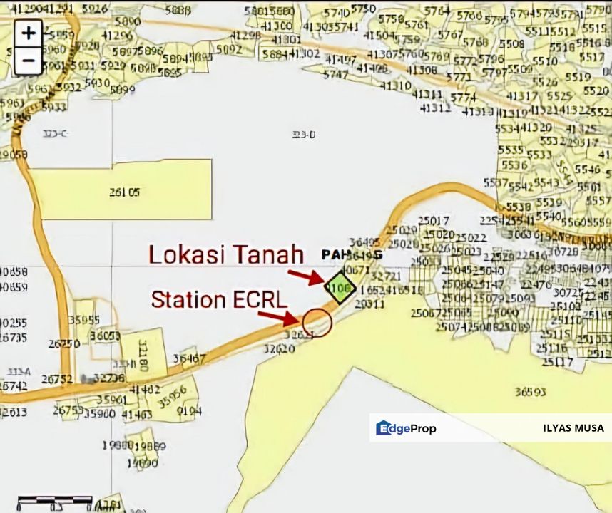 Tanah Freehold Tepi Jalan Berdekatan projek ECRL Jalan Temerloh - Maran - Kuantan Untuk Dijual, Pahang, Maran Mengkarak