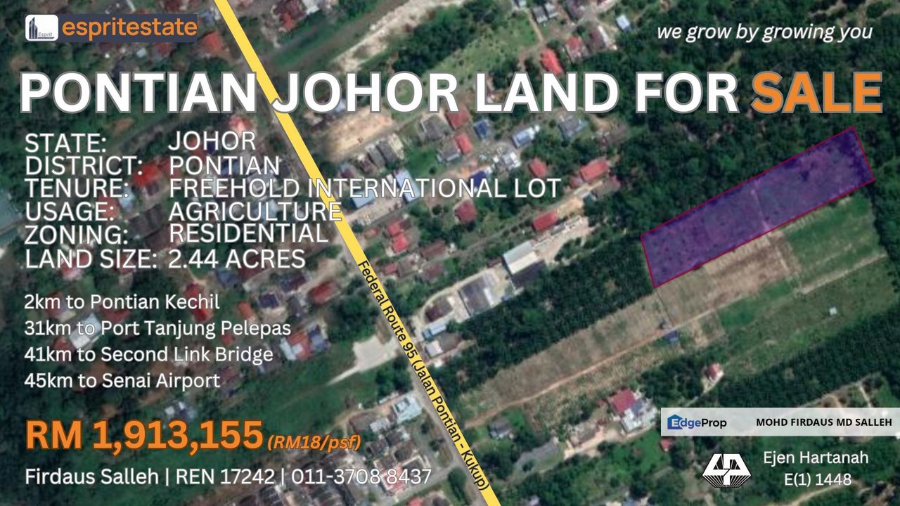 Rimba Terjun Pontian Johor land for SALE for Sale @RM1,913,155 By MOHD ...