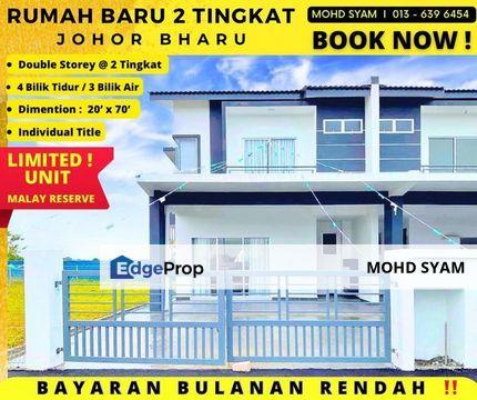 RUMAH TERES 2 TINGKAT ( MAMPU MILIK ) JOHOR BAHRU , Johor, Kota Tinggi