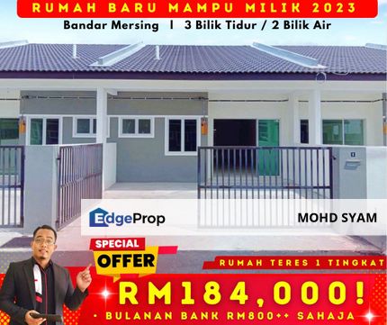 RUMAH TERES BARU ( SETINGKAT ) + ( MAMPU MILIK ) Mersing 2023, Johor, Mersing