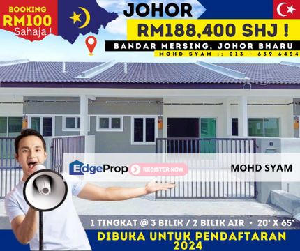 RUMAH TERES BARU ( SETINGKAT ) + ( MAMPU MILIK ) Mersing 2024, Johor, Mersing