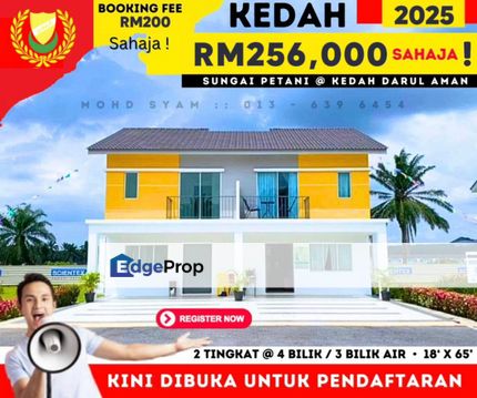 PROJEK BARU 2025 - RUMAH BARU ( 2 TINGKAT ) + ( MAMPU MILIK ) Sungai Petani, KEDAH, Kedah, Sungai Petani