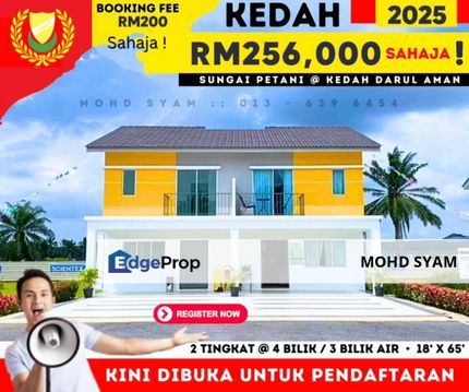 PROJEK BARU 2025 - RUMAH BARU ( 2 TINGKAT ) + ( MAMPU MILIK ) Sungai Petani, KEDAH, Kedah, Sungai Petani