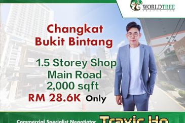 1.5 Storey Shop for Rent Changkat Bukit Bintang Jalan Alor , KL City 