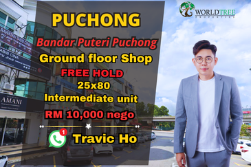 Puchong Puteri Ground floor shop for Rent , Bandar Puteri Puchong , Puteri 1 , Puteri 2 , Puteri 5 , Jalan Kenari