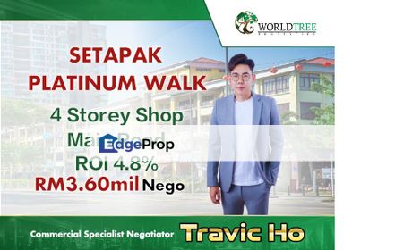 【 ROI 4.6% 】Setapak Platinum Walk , Main Road , Danau Kota, Kuala Lumpur, Setapak