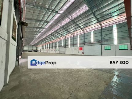Detached Factory in KLANG【1,200 AMP Power, 40 feet Ceiling, RM 1.70psf ONLY】near Shah Alam, Port Klang, Meru, Setia Alam, Bukit Raja, Selangor, Klang