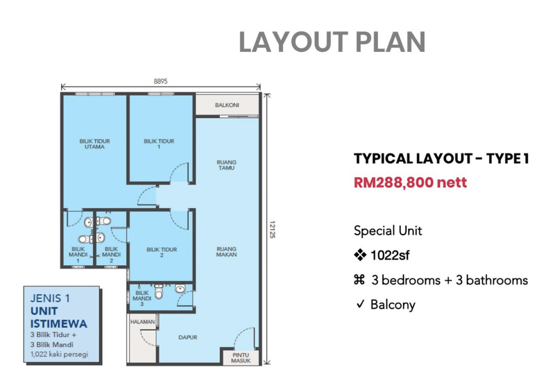 Idaman Perdana, Puncak Alam Perdana | near to Eco Grandeur | RM2xxK | 1022sf