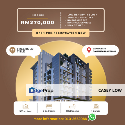 Freehold Sri Damansara Kepong | 270K | 500m to MRT 2 Sri Damansara Barat, Kuala Lumpur, Kepong