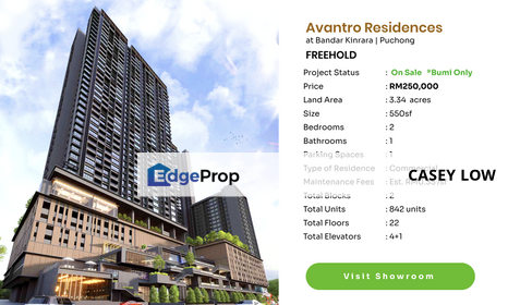 Avantro Residence | Freehold | 180m LRT Bdr Kinrara, Puchong | RSKU, Selangor, Puchong