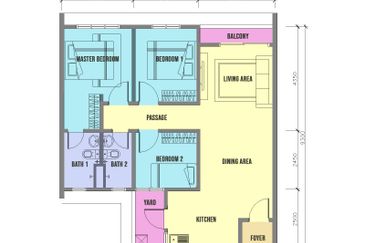 Bukit Bintang Rumawip | Residensi Akasia Raya | 3rooms | 300K