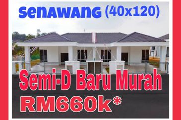 [ TERBESAR 40X120 Single Storey Semi-D Pencen/Retired Home ] Rumah Berkembar Setingkat Senawang, Paroi, Ampangan,  Seremban 2, S2, Seremban