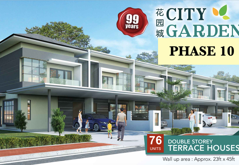 2-storey Terrace House,  City Garden, Kota Samarahan