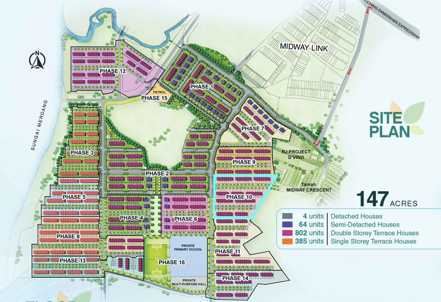 2-storey Terrace House,  City Garden, Kota Samarahan, Sarawak, Kota Samarahan