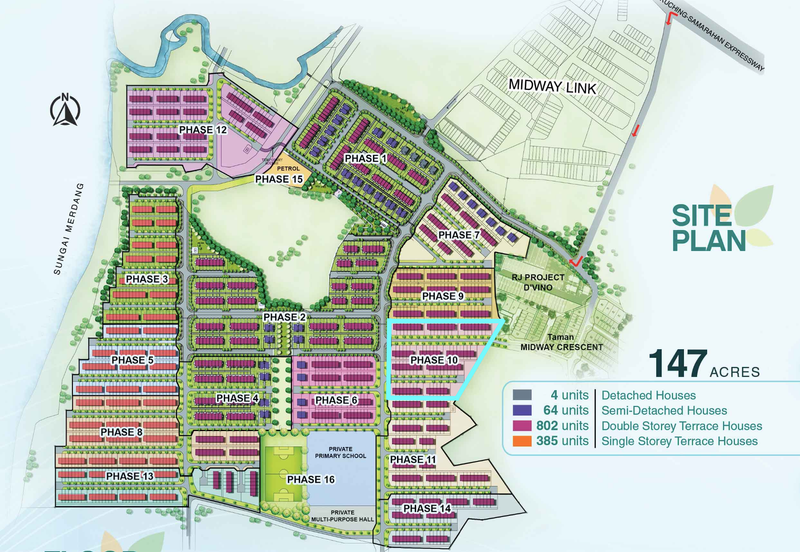 2-storey Terrace House,  City Garden, Kota Samarahan