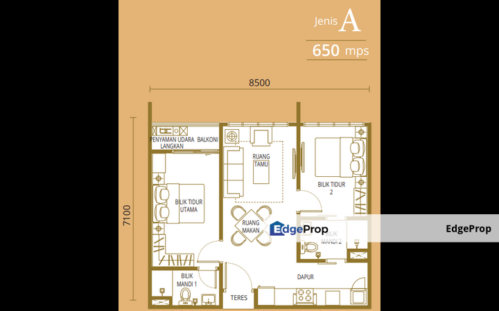 Type A floor plan