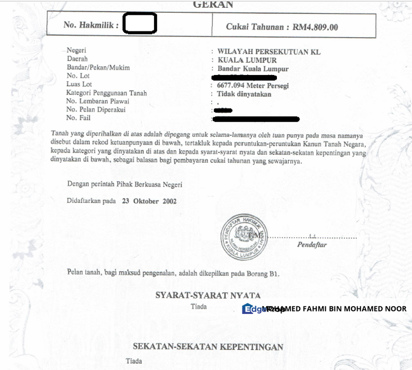 Land Commercial Jalan Sultan Ismail, Kuala Lumpur, KL City