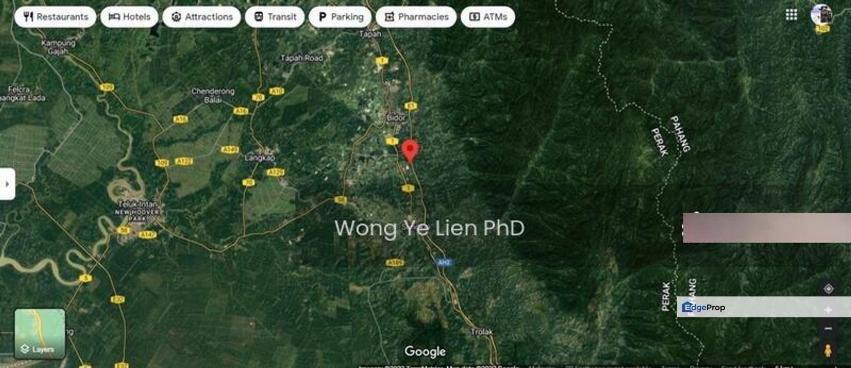 LAND 7. 38 ac, with streams, Main Road, North South Expressway, Bidor Perak, Perak, Batang Padang