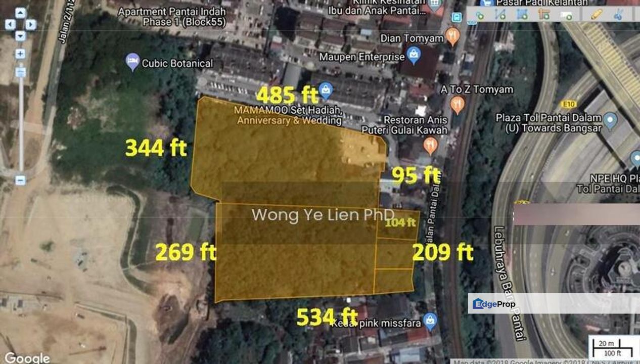LAND 5. 6 acres, Freehold, Kampung Pantai Dalam, 59200 Kuala Lumpur, Federal Territory, Kuala Lumpur, Pantai Dalam/Kerinchi