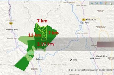Land with palm oil trees for sale in dabong kelantan