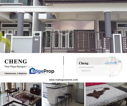 Nice Furnish 2 Sty Terrace Big House 24 x 70 Paya Rumput Utama Cheng Melaka, Melaka, Bertam Ulu