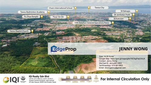 Tawau Prime CL Land For Sale in Tawau , Sabah, Tawau