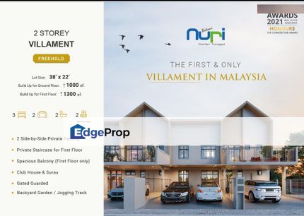 Taman Nuri Botani Rumah Mampu Milik Below 190k, Melaka, Ayer Keroh