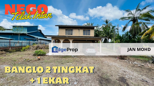 Teluk Intan Perak Rumah Banglo 2 tingkat dan 1 ekar tanah Freehold , Perak, Hilir Perak