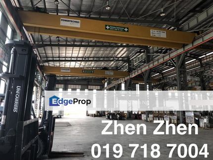 Gelang Patah, Iskandar Puteri Detached Factory with Overhead Crane for Sale Power Supply: 2, 600 Amps, Johor, Nusajaya