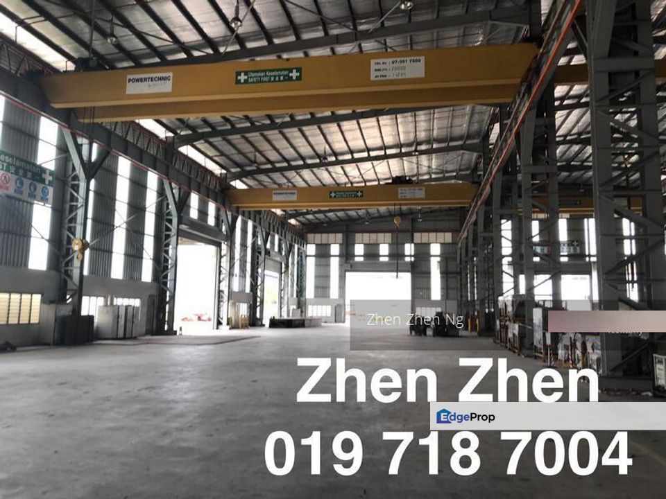 Gelang Patah, Iskandar Puteri Detached Factory with Overhead Crane for Sale Power Supply: 2, 600 Amps, Johor, Nusajaya