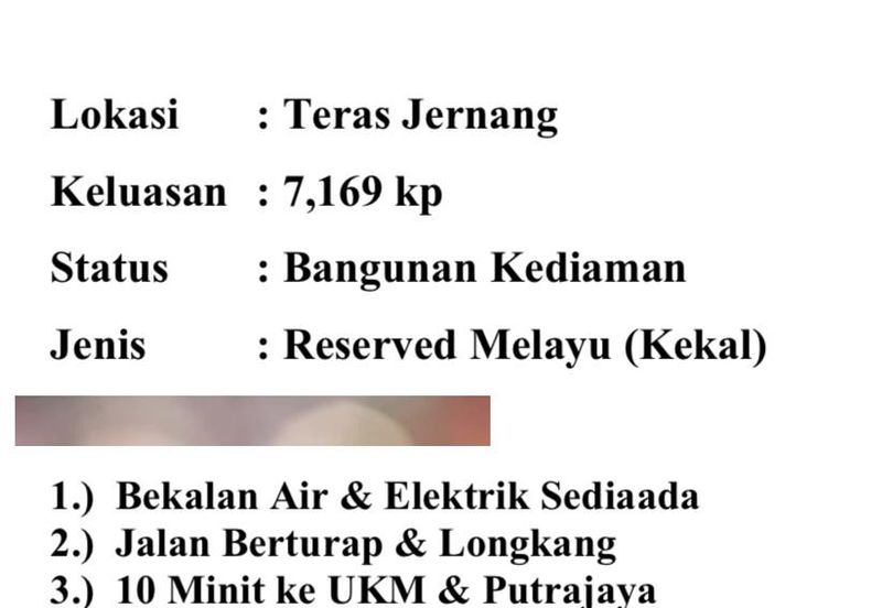 LOT BANGLO KAJANG UNTUK DIJUAL! 